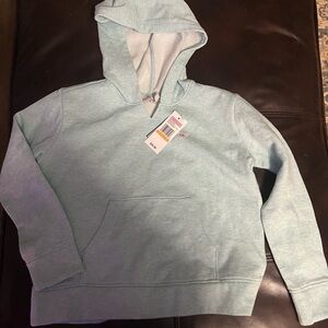 Vineyard Vines Girls small 7/8 sparkle brushed Soft Blue Pullover NWT